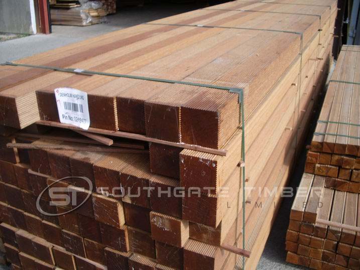 Yellow Balau Reeded Post Yellow Balau Decking Supplier